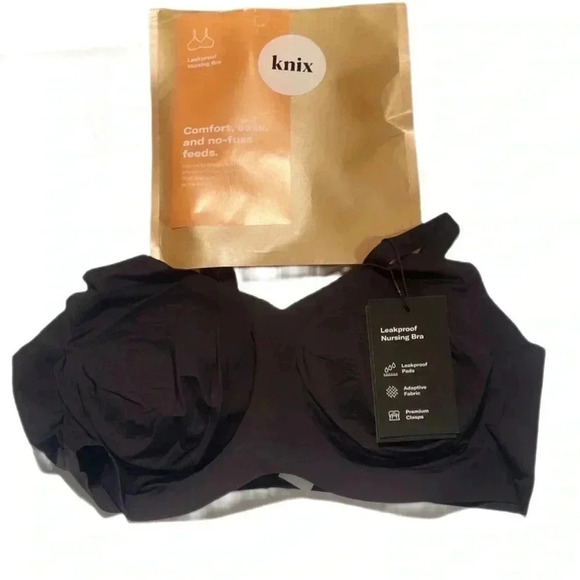 NWT Knix comfortable lightweight premium black leakproof maternity nursing bra 7 - Picture 2 of 4